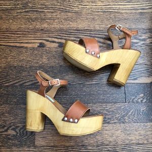 Steve Madden wooden platform heels